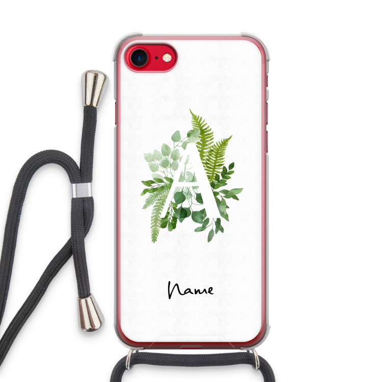 Green Brush: iPhone SE 2020 Transparant Hoesje met koord