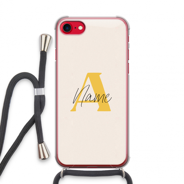 Amber Script: iPhone SE 2020 Transparant Hoesje met koord