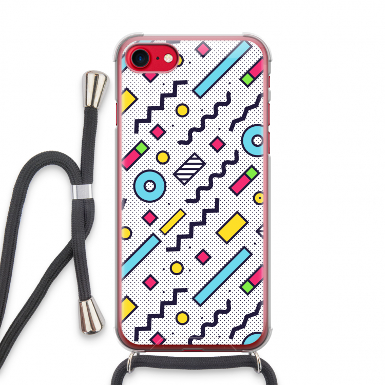 8-bit N°8: iPhone SE 2020 Transparant Hoesje met koord