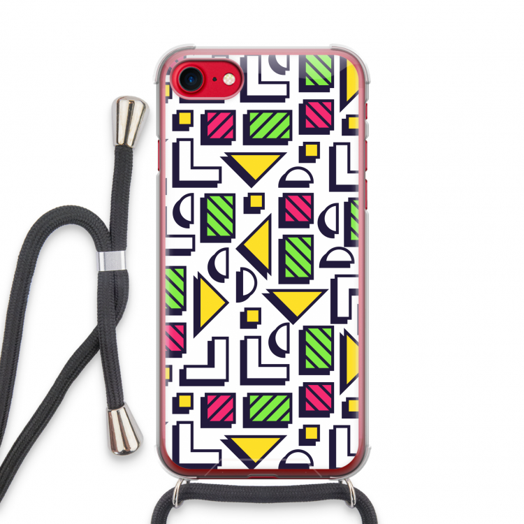 8-bit N°4: iPhone SE 2020 Transparant Hoesje met koord