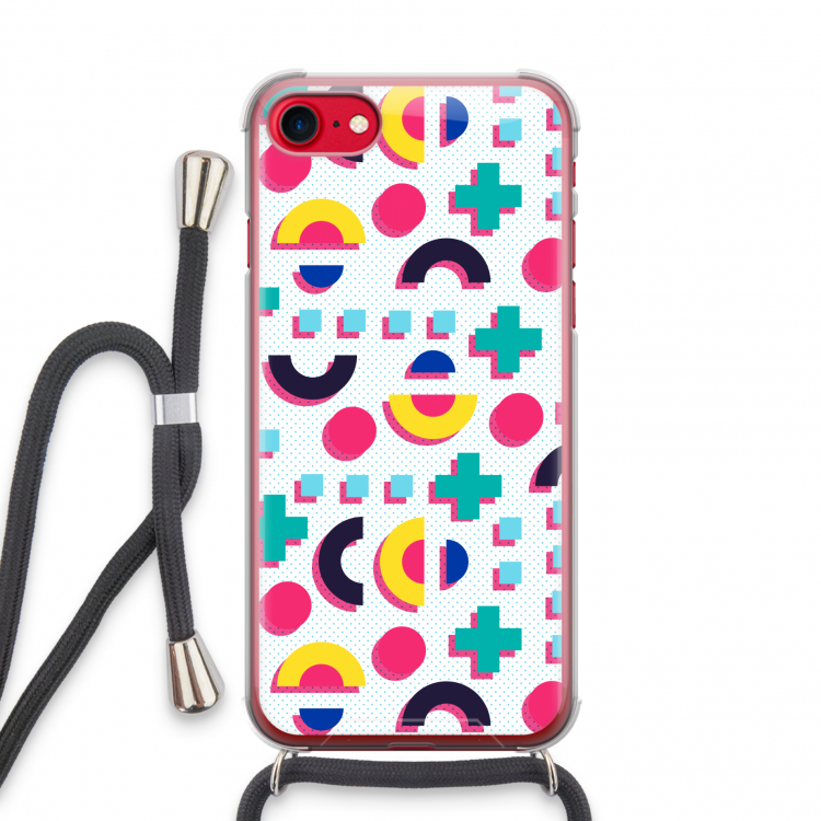 8-bit N°2: iPhone SE 2020 Transparant Hoesje met koord