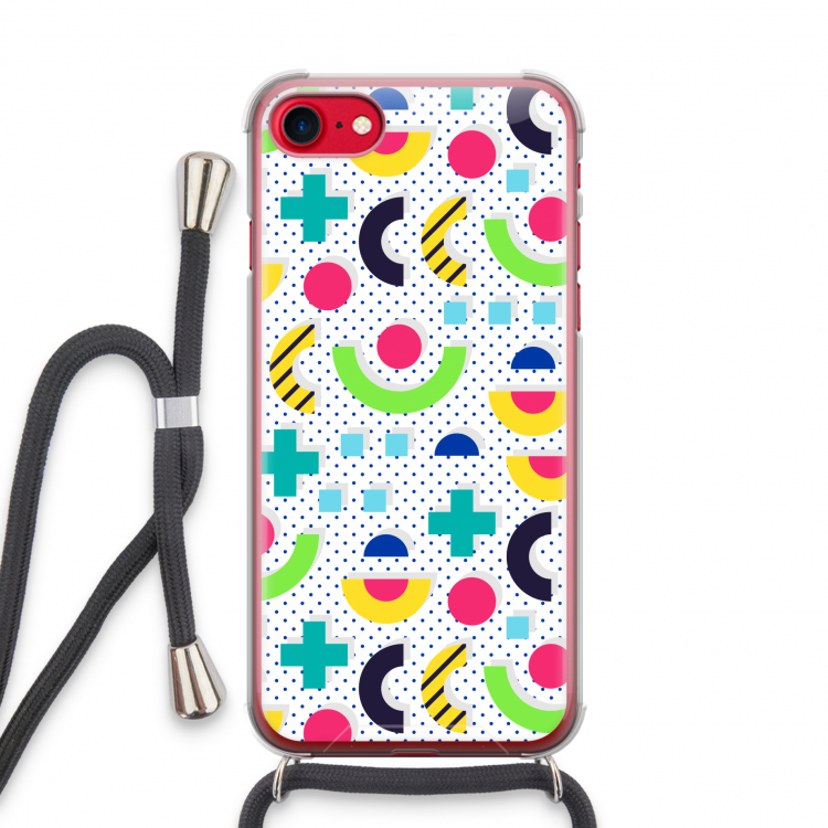 8-bit N°1: iPhone SE 2020 Transparant Hoesje met koord