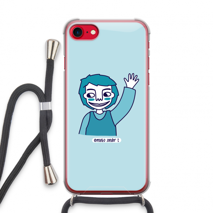 Zwaai: iPhone SE 2020 Transparant Hoesje met koord