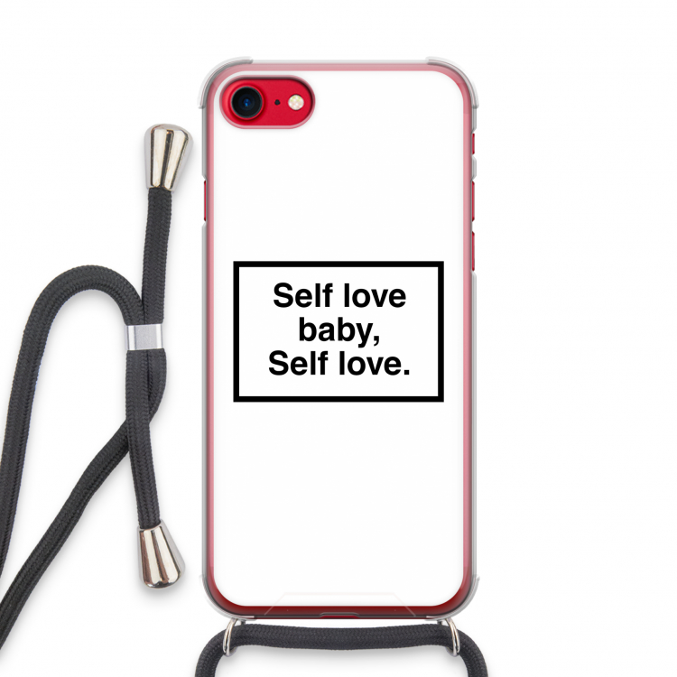 Self love: iPhone SE 2020 Transparant Hoesje met koord