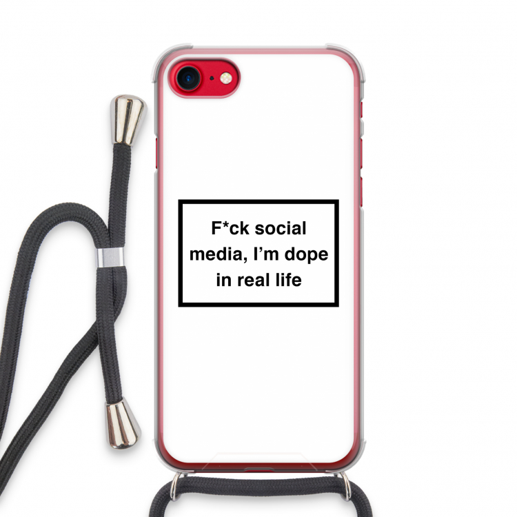 I'm dope: iPhone SE 2020 Transparant Hoesje met koord