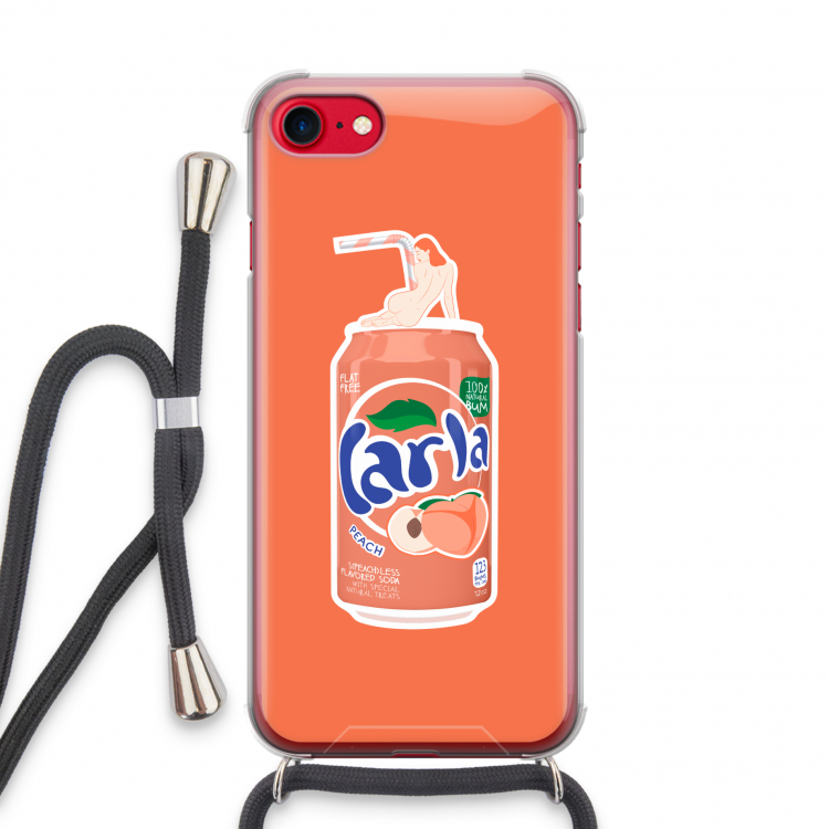 S(peach)less: iPhone SE 2020 Transparant Hoesje met koord