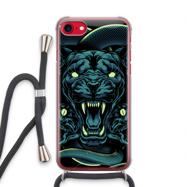 Cougar and Vipers: iPhone SE 2020 Transparant Hoesje met koord