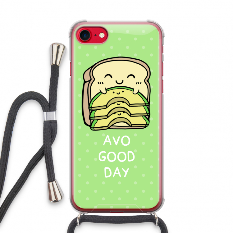 Avo Good Day: iPhone SE 2020 Transparant Hoesje met koord