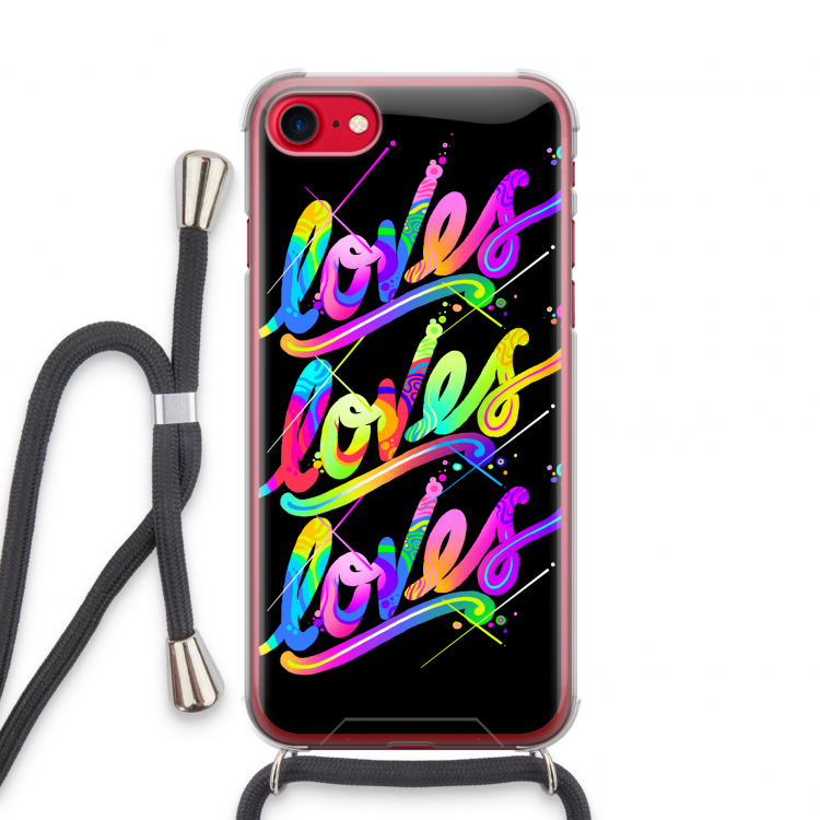 Loves: iPhone SE 2020 Transparant Hoesje met koord