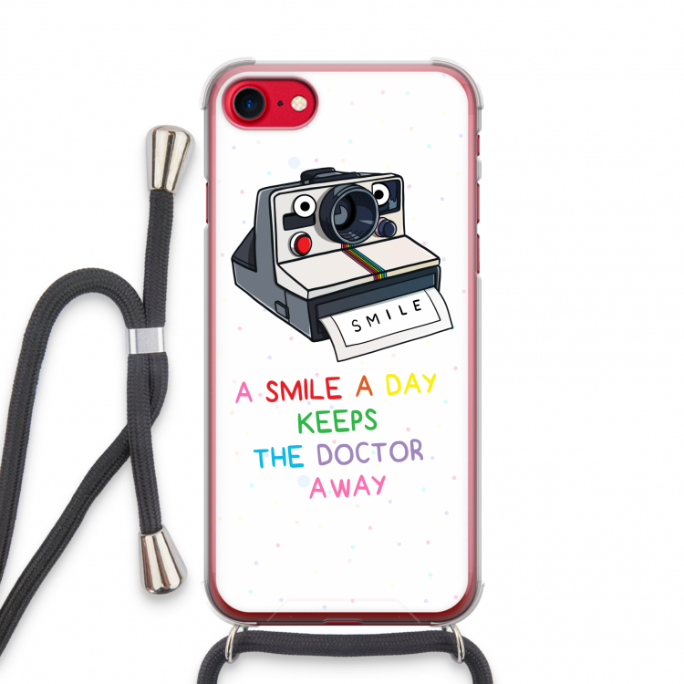Smile: iPhone SE 2020 Transparant Hoesje met koord