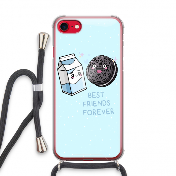 Best Friend Forever: iPhone SE 2020 Transparant Hoesje met koord