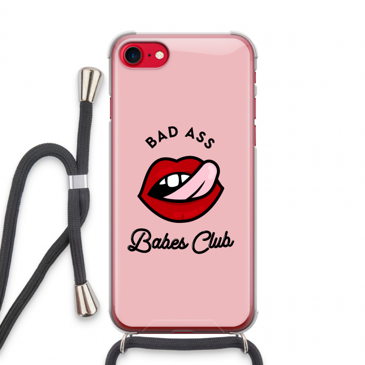 Badass Babes Club: iPhone SE 2020 Transparant Hoesje met koord