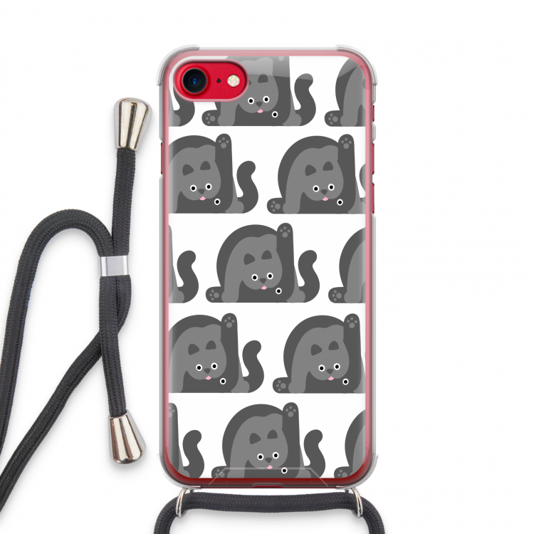 Cats: iPhone SE 2020 Transparant Hoesje met koord