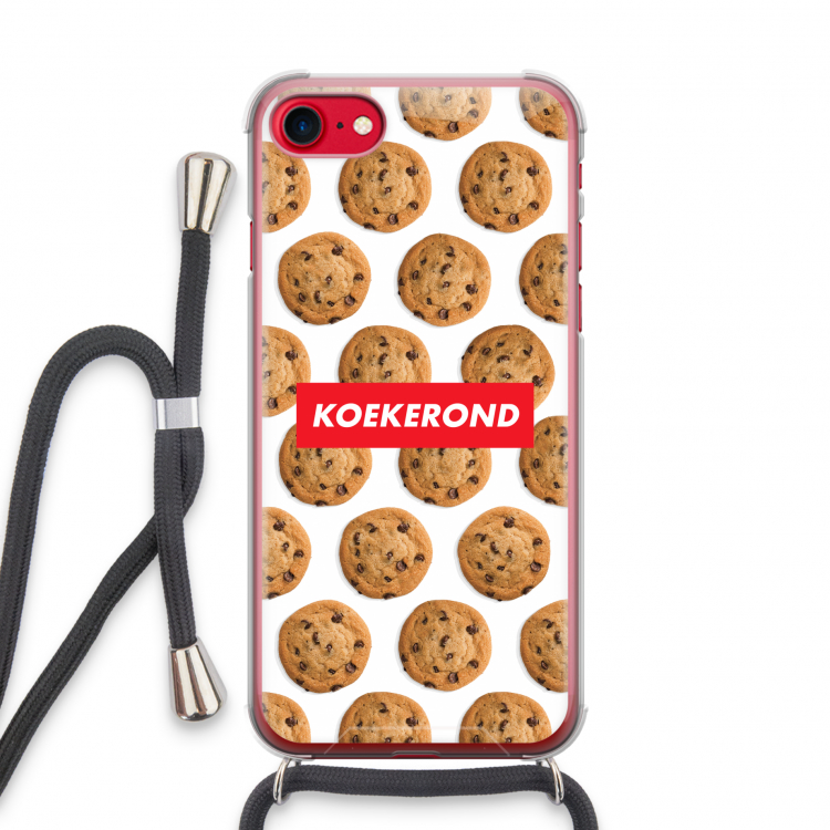 Koekerond: iPhone SE 2020 Transparant Hoesje met koord