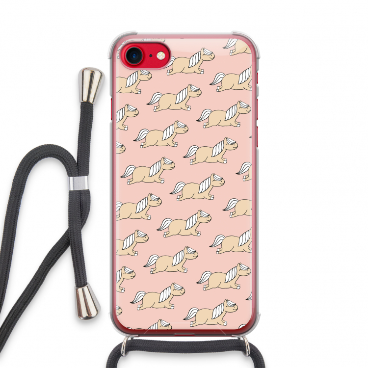 Ponys: iPhone SE 2020 Transparant Hoesje met koord