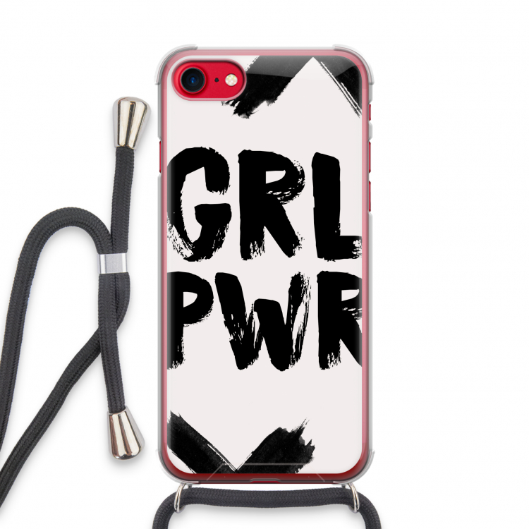 Girl Power #2: iPhone SE 2020 Transparant Hoesje met koord