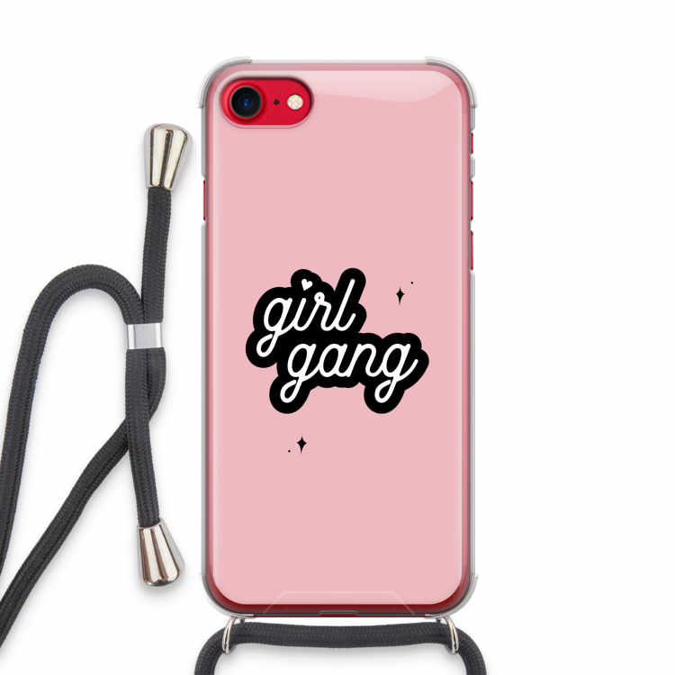 Girl Gang: iPhone SE 2020 Transparant Hoesje met koord