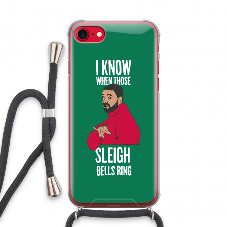 Sleigh Bells Ring: iPhone SE 2020 Transparant Hoesje met koord