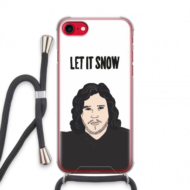 Let It Snow: iPhone SE 2020 Transparant Hoesje met koord