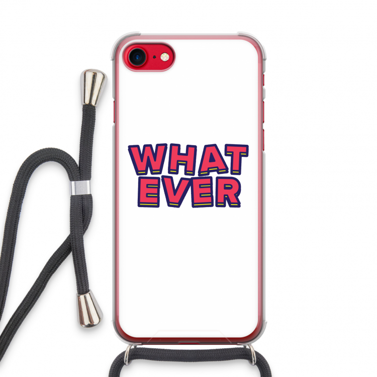 Whatever: iPhone SE 2020 Transparant Hoesje met koord