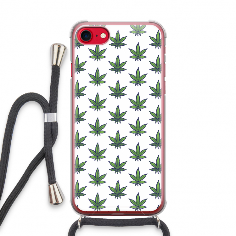 Weed: iPhone SE 2020 Transparant Hoesje met koord