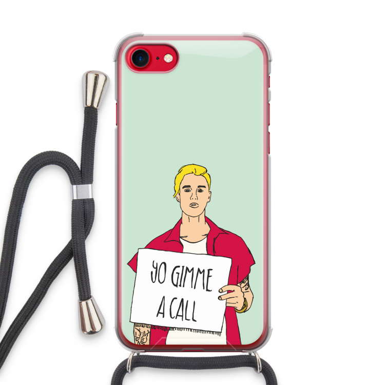 Gimme a call: iPhone SE 2020 Transparant Hoesje met koord