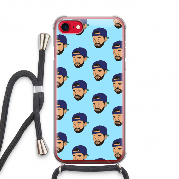 Drake Away: iPhone SE 2020 Transparant Hoesje met koord