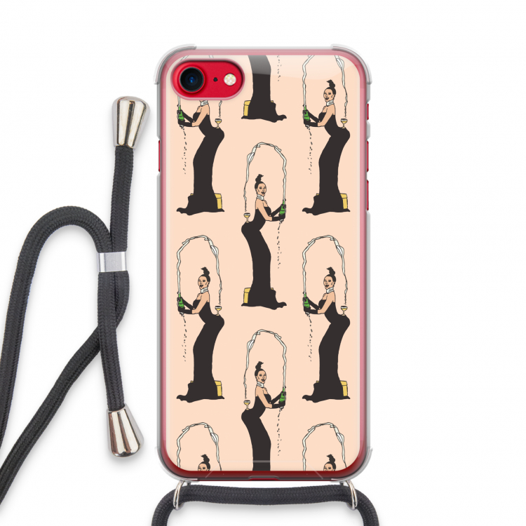 Pop Some Kim: iPhone SE 2020 Transparant Hoesje met koord