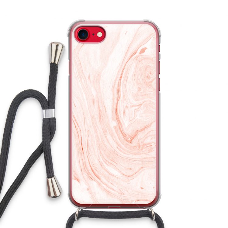 Peach bath: iPhone SE 2020 Transparant Hoesje met koord