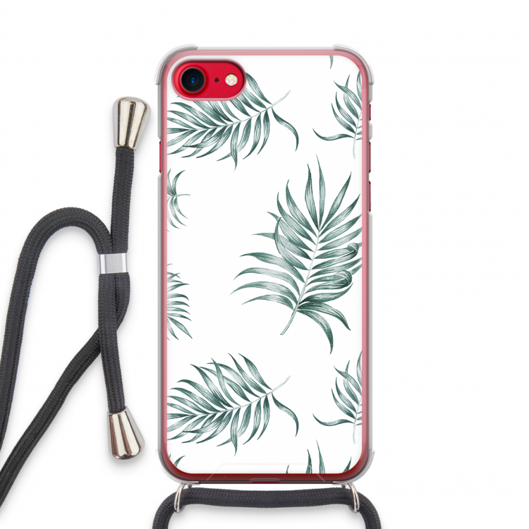Simple leaves: iPhone SE 2020 Transparant Hoesje met koord