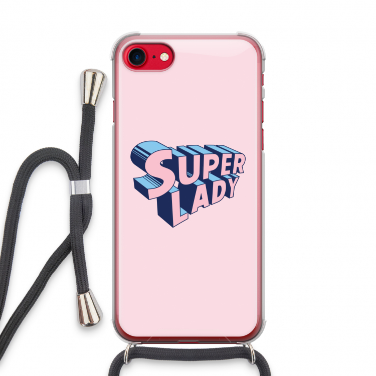 Superlady: iPhone SE 2020 Transparant Hoesje met koord