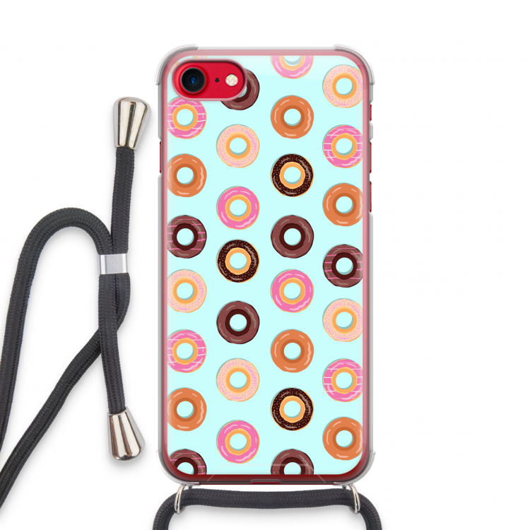Donuts: iPhone SE 2020 Transparant Hoesje met koord