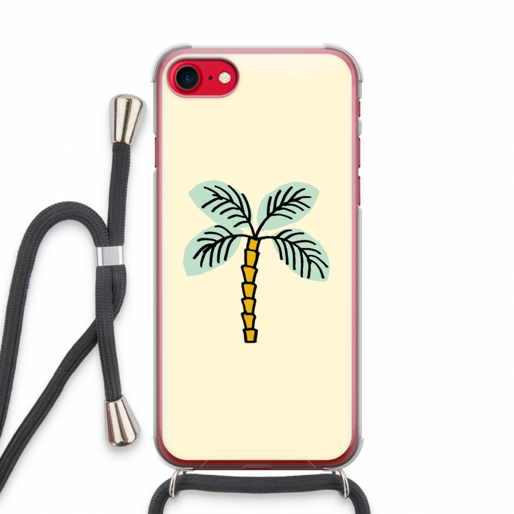 Palmboom: iPhone SE 2020 Transparant Hoesje met koord