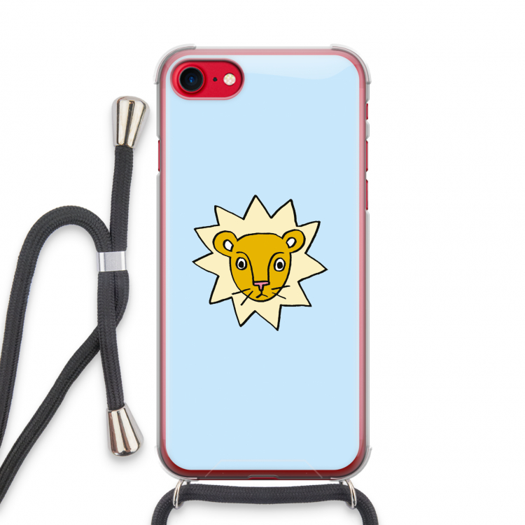 Kleine leeuw: iPhone SE 2020 Transparant Hoesje met koord
