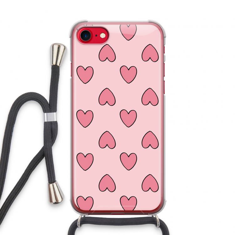 Ondersteboven verliefd: iPhone SE 2020 Transparant Hoesje met koord