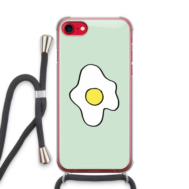 Spiegelei: iPhone SE 2020 Transparant Hoesje met koord