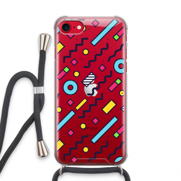 8-bit N°8: iPhone SE 2020 Transparant Hoesje met koord