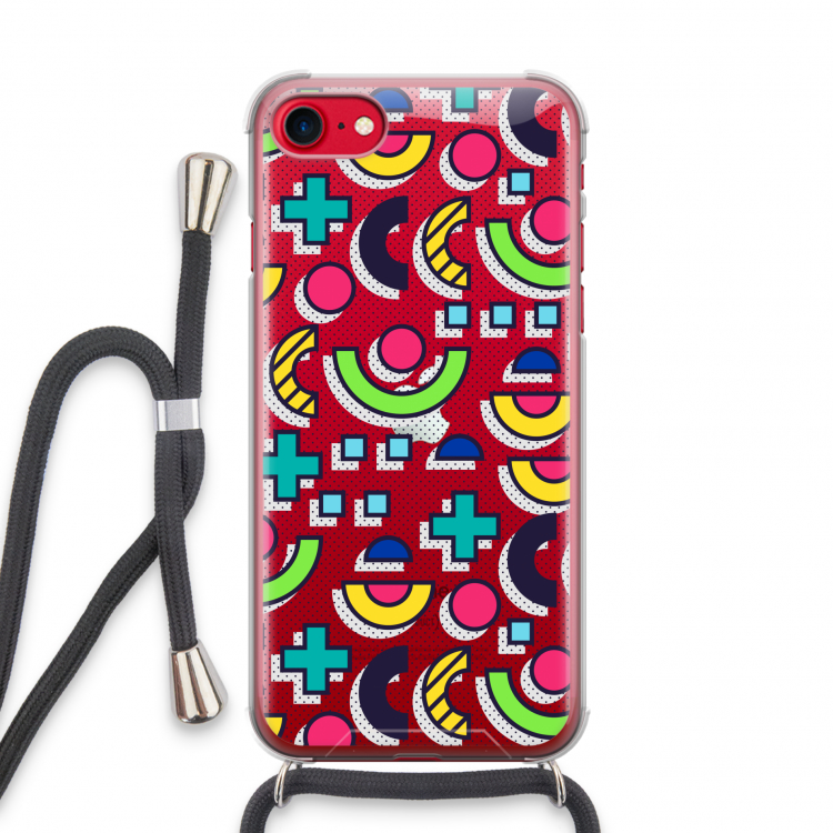 8-bit N°6: iPhone SE 2020 Transparant Hoesje met koord