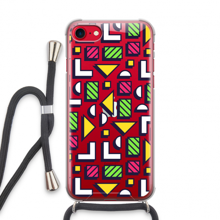 8-bit N°4: iPhone SE 2020 Transparant Hoesje met koord
