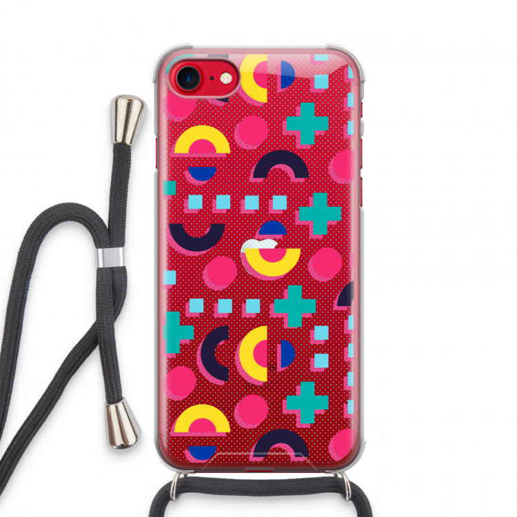 8-bit N°2: iPhone SE 2020 Transparant Hoesje met koord