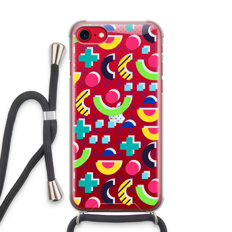 8-bit N°1: iPhone SE 2020 Transparant Hoesje met koord
