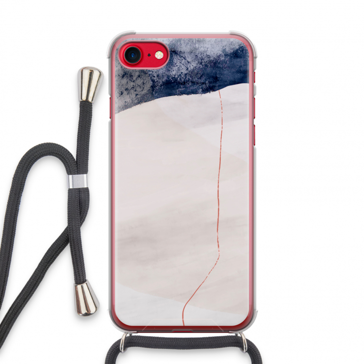 Stone White: iPhone SE 2020 Transparant Hoesje met koord