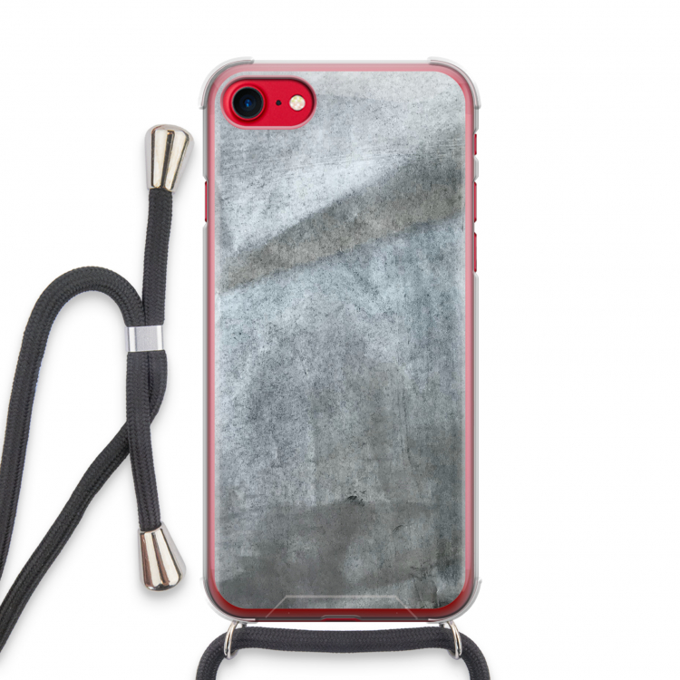 Grey Stone: iPhone SE 2020 Transparant Hoesje met koord