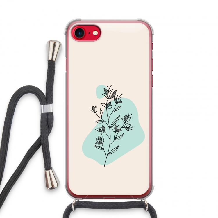 Violets are blue: iPhone SE 2020 Transparant Hoesje met koord