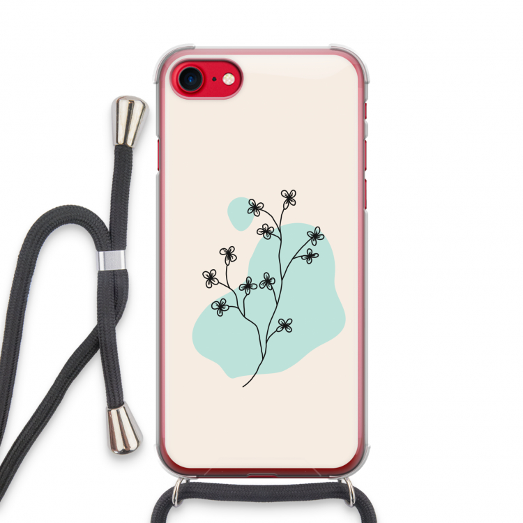 Love your petals: iPhone SE 2020 Transparant Hoesje met koord