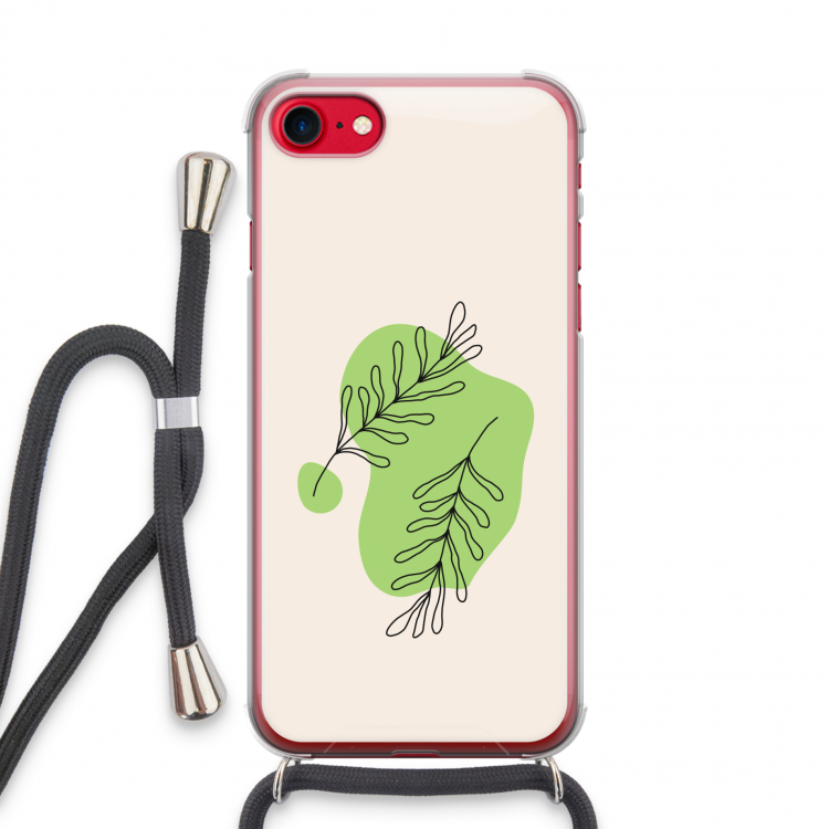 Beleaf in you: iPhone SE 2020 Transparant Hoesje met koord