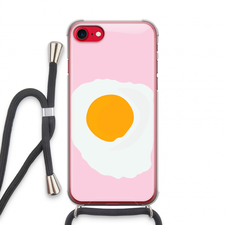 Sunny side up: iPhone SE 2020 Transparant Hoesje met koord