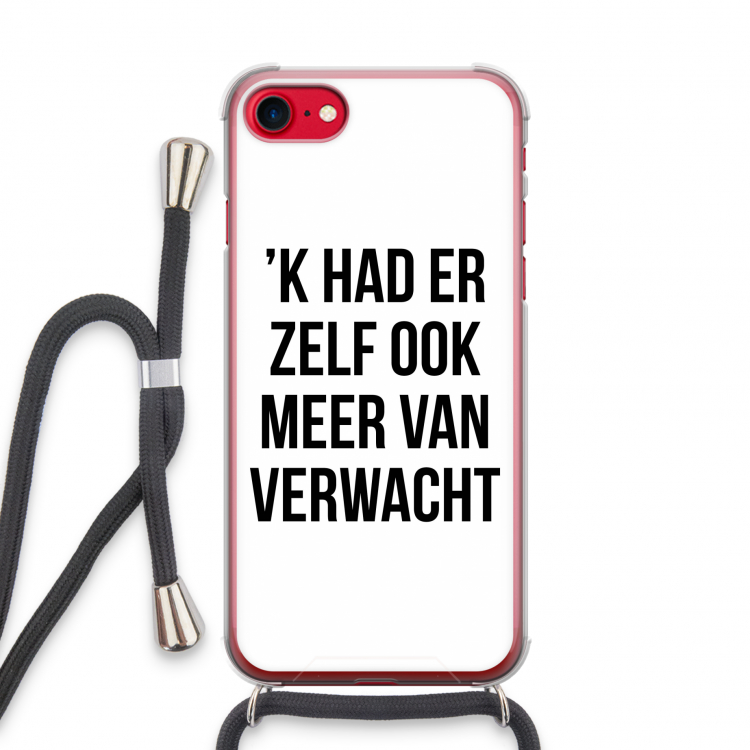 Meer verwacht: iPhone SE 2020 Transparant Hoesje met koord