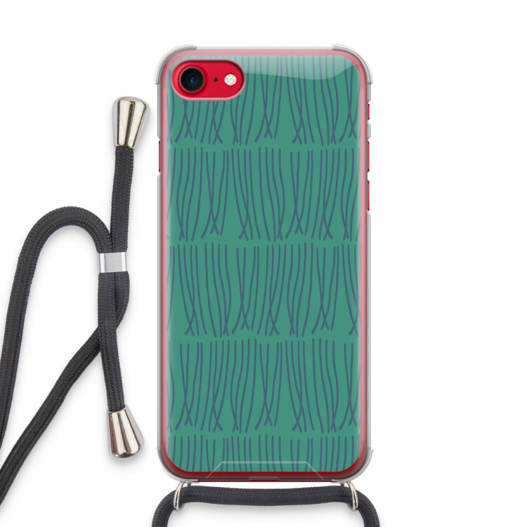 Swirls: iPhone SE 2020 Transparant Hoesje met koord
