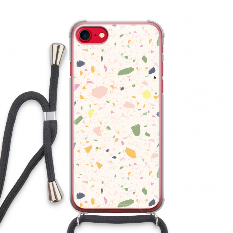 Terrazzo N°21: iPhone SE 2020 Transparant Hoesje met koord